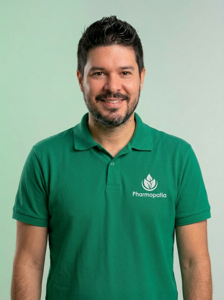 Lucas Rodrigues Lopes e seu pai, fundadores da Pharmopatia